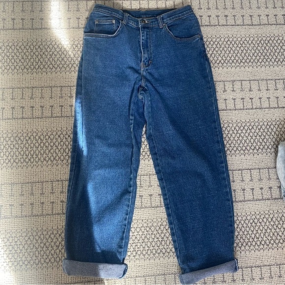 VINTAGE High Rise 90s Medium Wash Blue Mom Straight Leg Jeans Sz 4 - Picture 4 of 9